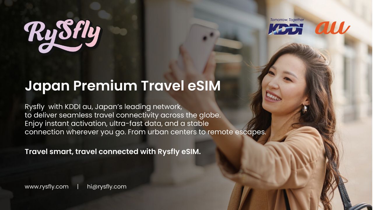RYSFly dan KDDI Luncurkan eSIM Premium untuk Para Traveler
